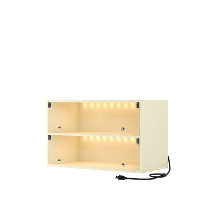 Modern Red Sneaker Display Cabinet for Entryway with RGB LED