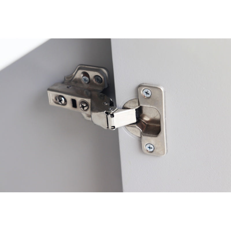 Modern Gray Sideboard for Dining & Entryway, 4-Door Storage