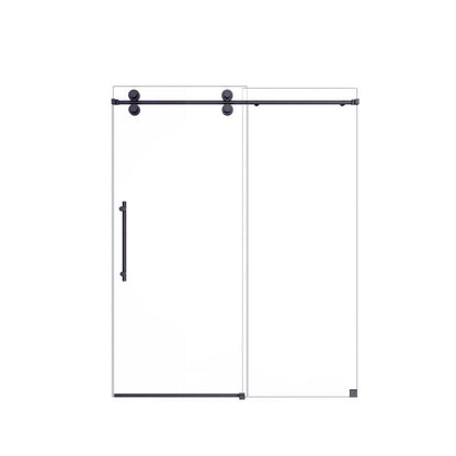 Frameless Sliding Shower Door 56-60 in, Matte Black 8mm