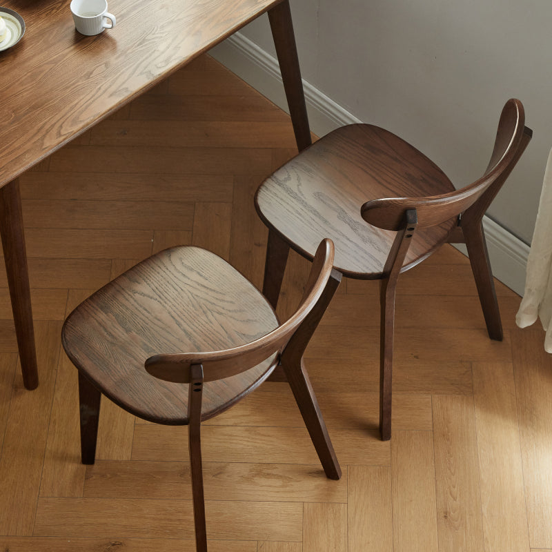 Scandi Solid Oak Dining Chairs for Kitchen (Set of 2)
