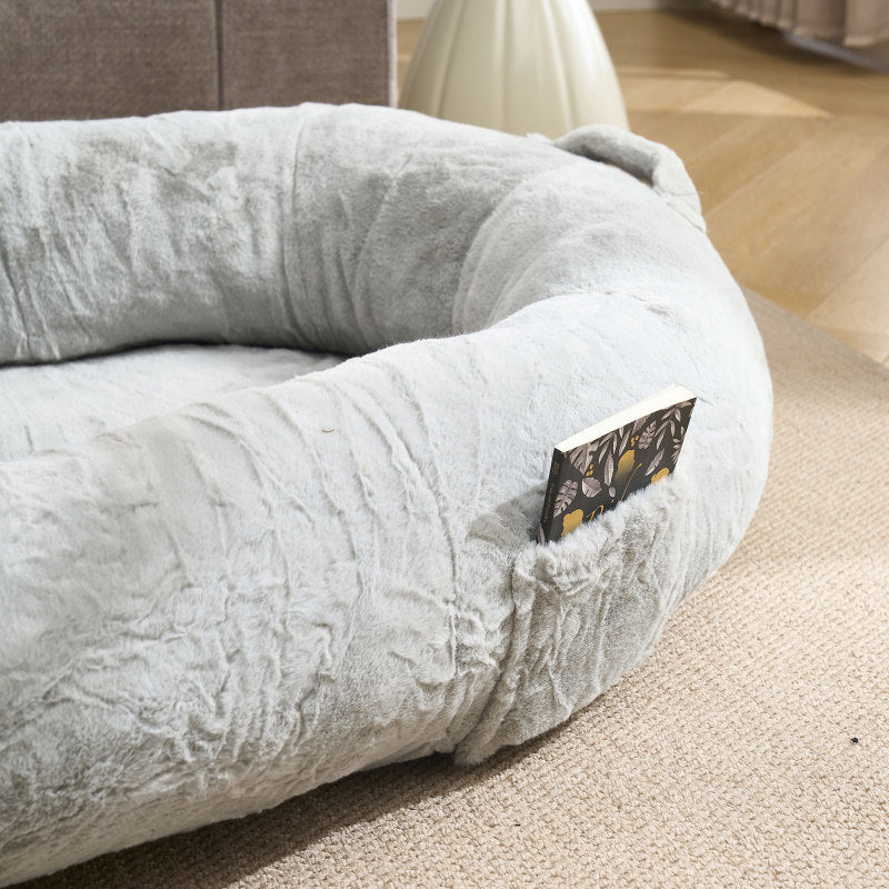 Cozy XL Human Dog Bed for Movie Nights, Memory Foam Base