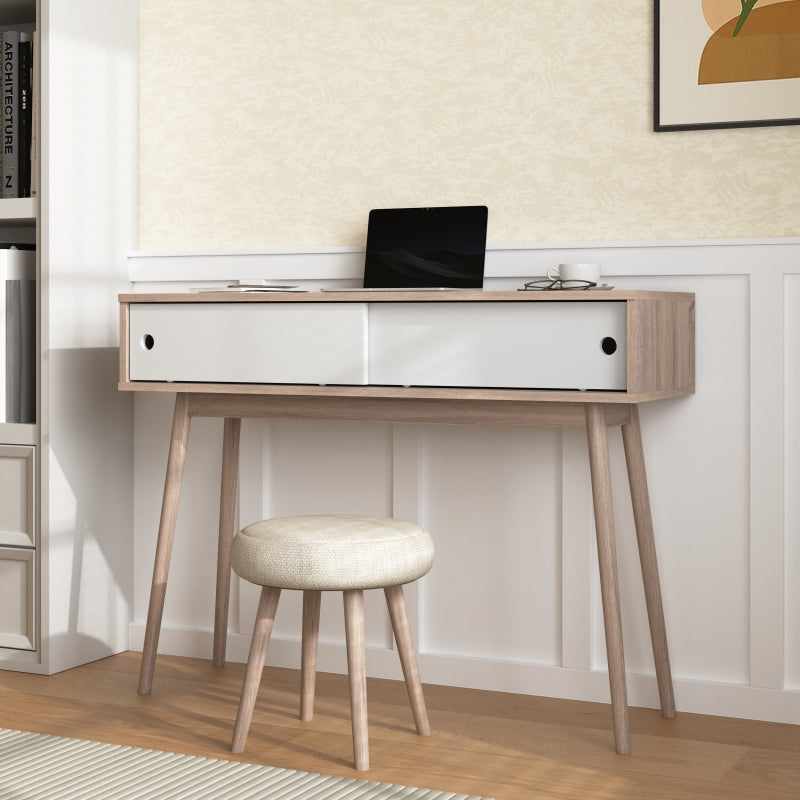 Modern Entryway Console Table with Sliding Doors and Storage