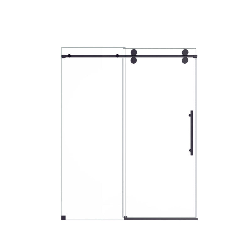 Frameless Sliding Shower Door 56-60 in, Matte Black 8mm